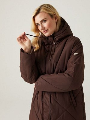 Коричневый - утеплённая куртка Regatta Cambrie Longline