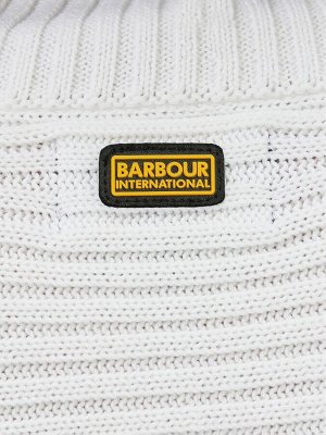 Белый - джемпер Barbour® International Boulevard с воротником-стойкой