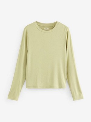 Лайм — мягкая на ощупь футболка с длинным рукавом в рубчик с TENCEL™ Lyocell