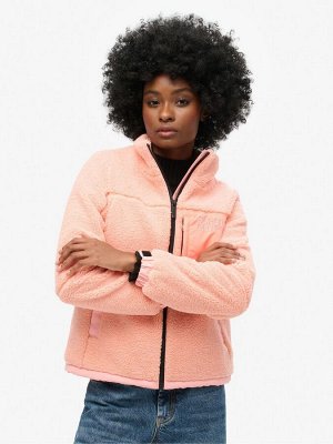 Персиковый жемчужно-розовый — флисовая куртка-треккер Superdry
