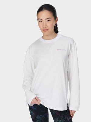 Футболка с длинным рукавом и логотипом Sweaty Betty, 100% хлопок