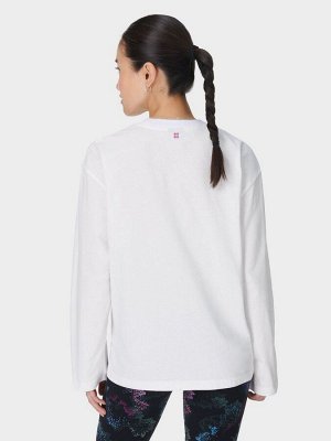 Футболка с длинным рукавом и логотипом Sweaty Betty, 100% хлопок