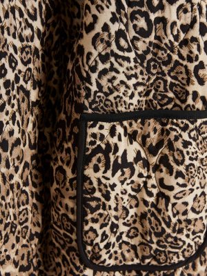 Куртка River Island с длинными рукавами и леопардовым принтом, 100% хлопок