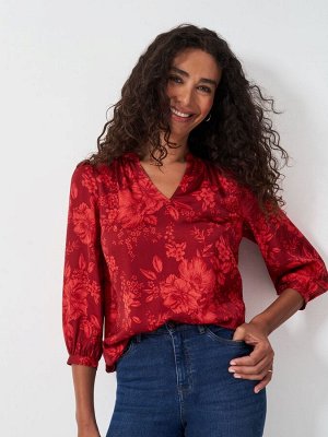 Атласный топ Crew Clothing Hope с цветочным принтом