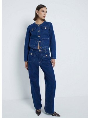 Куртка River Island Denim Trophy из 100% хлопка