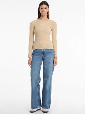 Футболка с длинным рукавом и логотипом Guess Jeans, 100% хлопок