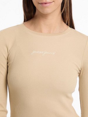 Футболка с длинным рукавом и логотипом Guess Jeans, 100% хлопок