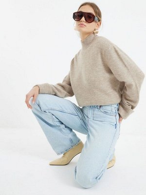 Джинсы Blue Sky - River Island с высокой талией, свободные, прямого кроя, 100% хлопок