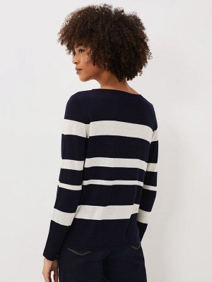 Phase Eight Женский джемпер тонкой вязки Blue Mary Stripe