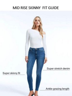 Джинсы-скинни River Island со средней посадкой и покрытием