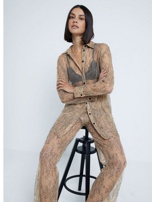 Прозрачные кружевные брюки River Island