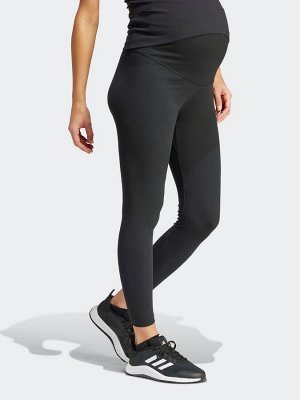 Леггинсы для беременных Adidas с высокой талией, резинкой, 7/8