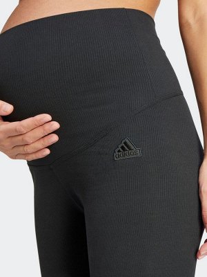 Леггинсы для беременных Adidas с высокой талией, резинкой, 7/8