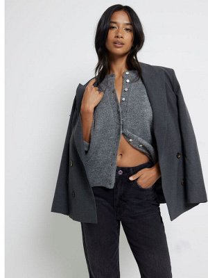 Джинсы River Island Mom Petite с высокой талией и рельефной посадкой, 100% хлопок