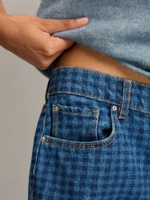 Джинсы Blue Gingham прямого кроя из 100% хлопка