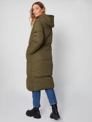 Длинное стеганое пальто с капюшоном Threadbare