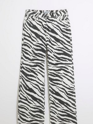 Джинсы River Island Zebra свободного кроя прямого кроя из 100% хлопка