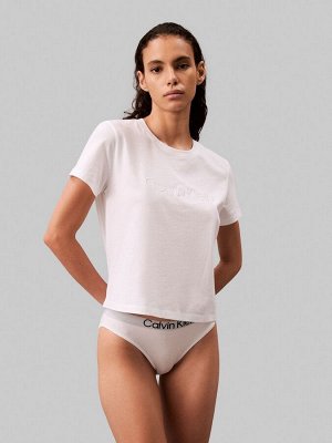 Белая футболка с логотипом Calvin Klein Tonal, 100% хлопок
