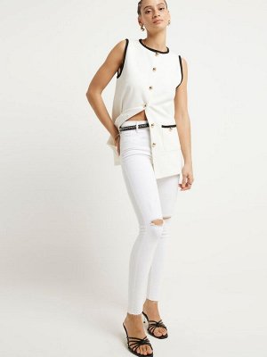 Джинсы-скинни River Island со средней посадкой и рельефной посадкой