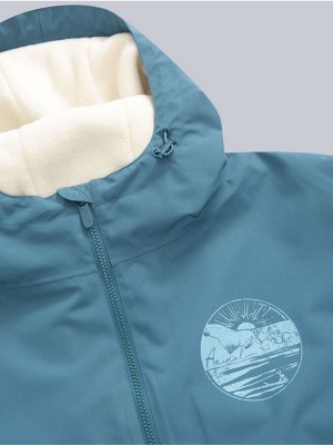 Женская парка Animal Sky Blue Misty с подкладкой из переработанного флиса, водонепроницаемая