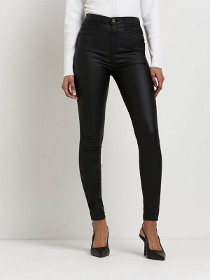 Джинсы-скинни River Island с высокой талией и покрытием