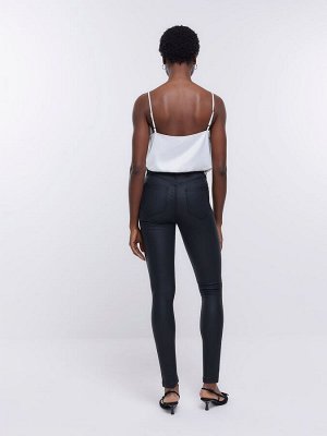 Джинсы-скинни River Island с высокой талией и покрытием