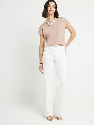Джинсы River Island с высокой талией и широкими штанинами