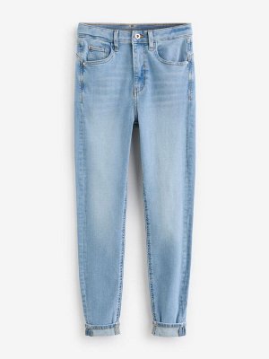 Светло-голубые джинсы-скинни River Island со средней посадкой и эффектом ягодиц