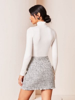 Черная/белая - мини-юбка Lipsy Tailor Sequin Boucle