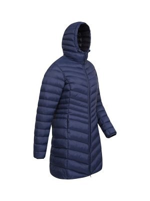 Темно-синий - длинное женское стеганое пальто Mountain Warehouse Florence