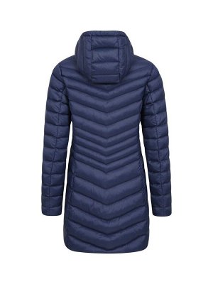 Темно-синий - длинное женское стеганое пальто Mountain Warehouse Florence