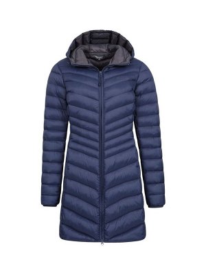 Темно-синий - длинное женское стеганое пальто Mountain Warehouse Florence