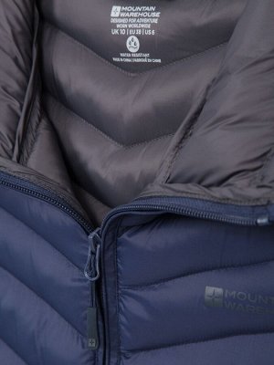Темно-синий - длинное женское стеганое пальто Mountain Warehouse Florence