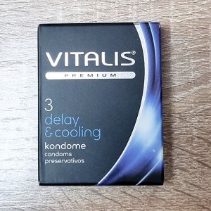 Презервативы VITALIS premium DELAY & COOLING (с охлаждающим эффектом) (3 шт)