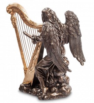 WS-691/ 2 Статуэтка "Ангел, играющий на арфе"