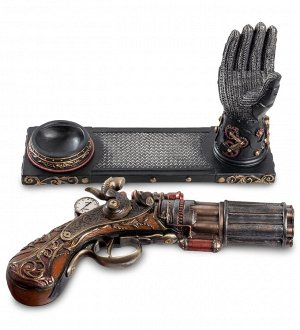 WS-284 Статуэтка в стиле Стимпанк "Револьвер" на подставке