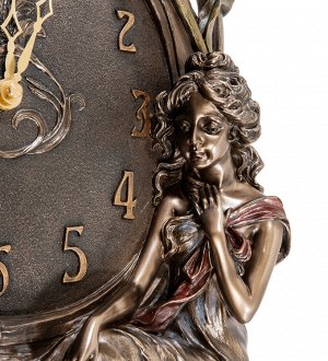 WS-941 Панно-часы "Девушка и лилии"
