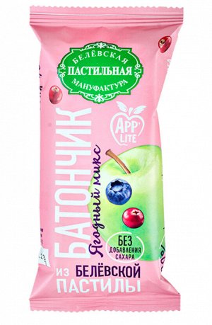 Белевская пастила-батончик ягодный микс без сахара 35 г