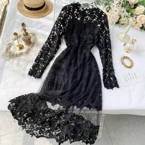 Кружевное платье,чёрный