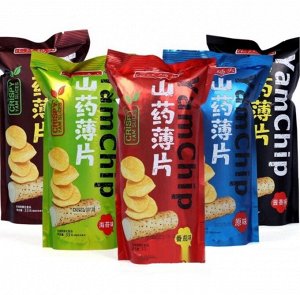 Чипсы Yam Chip из Ямса (сорт картофеля) ассорти вкусов (10 шт по 33 гр). Китай