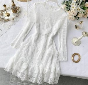 Кружевное платье,белый