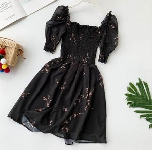 Платье с принтом,чёрный