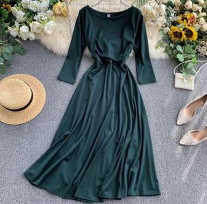 Платье тёмно-зелёное