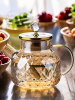 Заварочный чайник стеклянный,1 л, ситечко-пружинка в носике