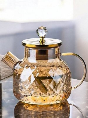 Заварочный чайник стеклянный,1 л, ситечко-пружинка в носике