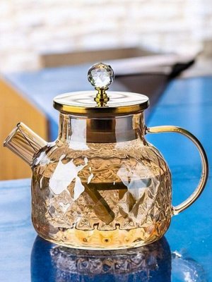 Заварочный чайник стеклянный,1 л, ситечко-пружинка в носике