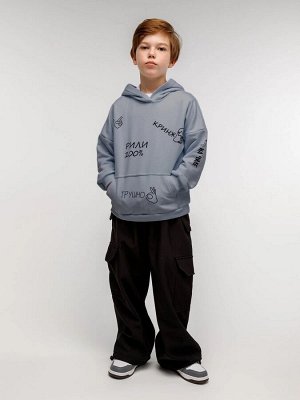 Худи детское с капюшоном Amarobaby Slang, серый
