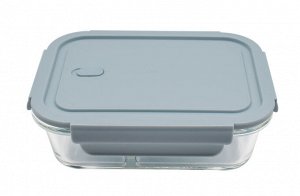 MULTICO Емкость для продуктов, 1,04 л, 2 отсека, гермет. крышка, прямоуг., жаропрочное стекло
