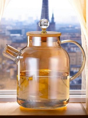 Чайник заварочный 1800 мл, стеклянный, ситечко-пружинка в носике