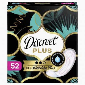 DISCREET Plus Женские гигиенические прокладки на каждый день Deo Water Lily Plus Trio 52шт
